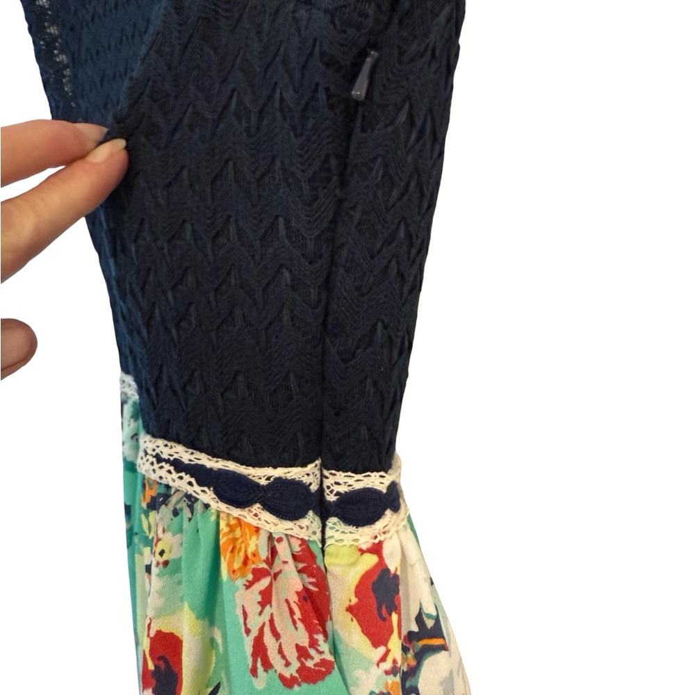Anthropologie Weston Wear Arcata Dress S crochet top floral lined spring summer - Picture 5 of 8
